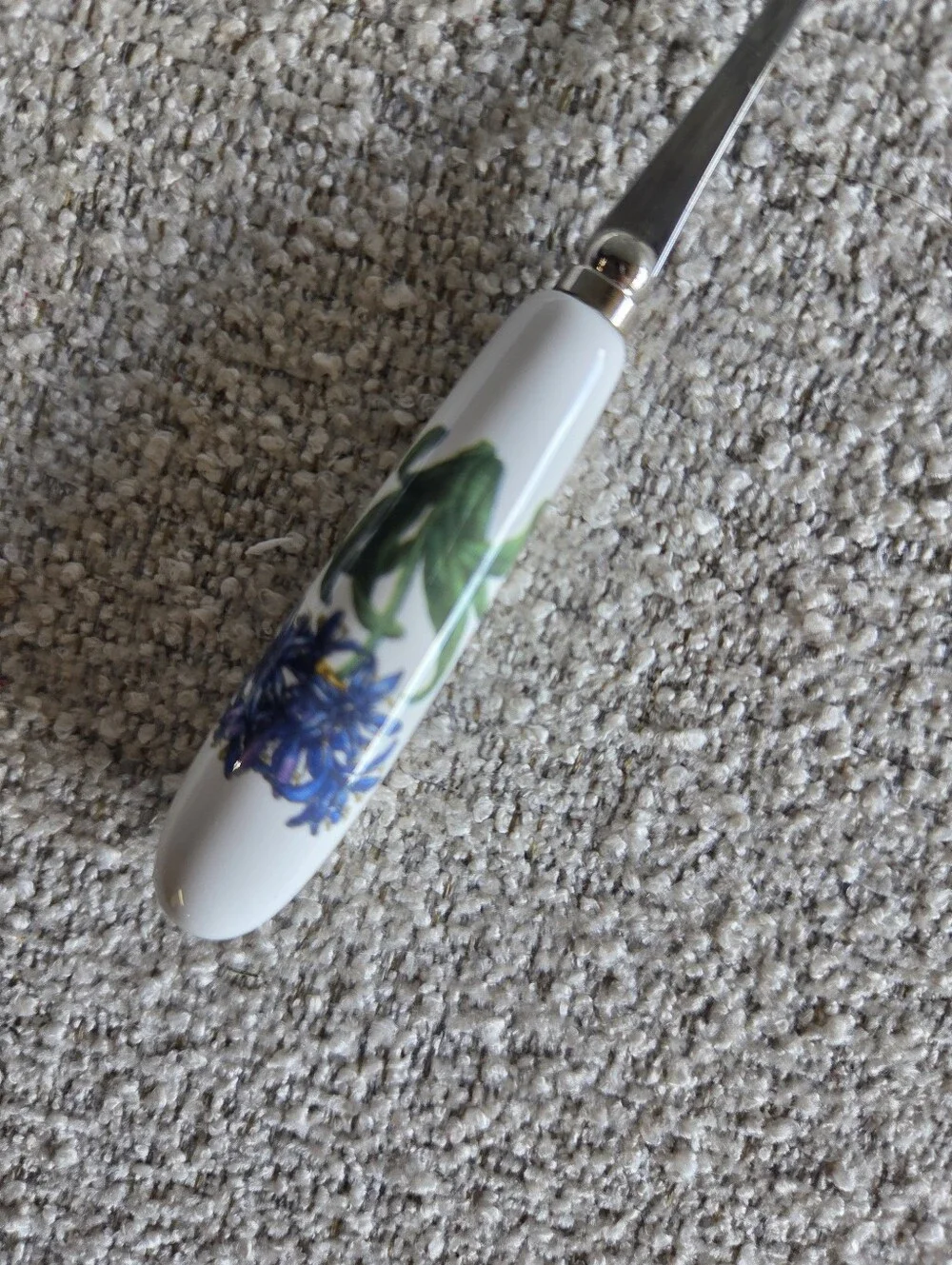 Portmeirion Botanic Garden Set of 6 Pastry Dessert Forks Porcelain Handle Box